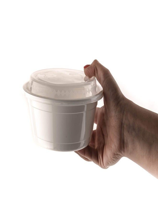 EcoQuality Meal Prep Containers [10 Pack] White Round Bowls with Lids, Food Storage Bento Box, Microwavable,Premium,Stir Fry | Lunch Boxes | BPA Free | Freezer/Dishwasher Safe | Disposable (16 oz) - Image 2