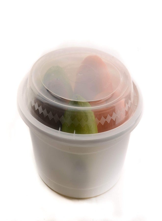 EcoQuality Meal Prep Containers [10 Pack] White Round Bowls with Lids, Food Storage Bento Box, Microwavable,Premium,Stir Fry | Lunch Boxes | BPA Free | Freezer/Dishwasher Safe | Disposable (16 oz) - Image 3