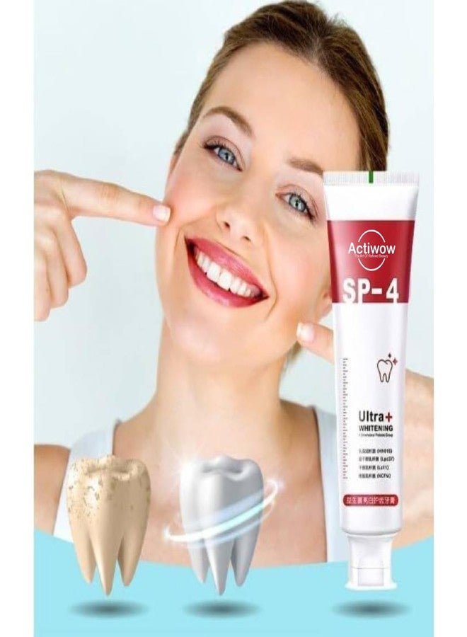 ActiWow SP4 Probiotic Whitening Toothpaste - Ultra Bright Smile & Fresh Breath, Advanced Formula 40g - Image 2