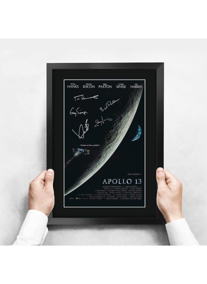 HWC Trading HWC Trading Apollo 13 Movie Poster Tom Hanks, Kevin Bacon 16 x 12 inch Framed Gifts Printed Poster Signed Autograph Picture for Movie Memorabilia Fans - 16" x 12" Framed  - Image 3