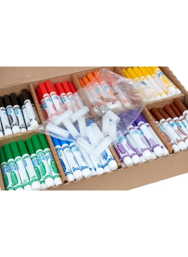 كرايولا أقلام تلوين Crayola Broad Line القابلة للغسل - 200 قطعة (8 ألوان)، أقلام تلوين للأطفال في الفصول الدراسية، العودة إلى المدرسة، يجب أن تكون في الفصل الدراسي للمعلم - Image 3