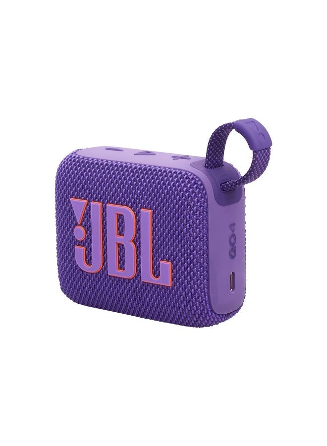 جي بي إل Go 4 Portable Speaker, JBL Pro Sound with Enhanced Bass, IP67 Waterproof & Dustproof, Bluetooth 5.3, Auracast Multi-Speaker Pairing, Up to 9 Hours Playtime, Purple JBLGO4 purple - Image 5
