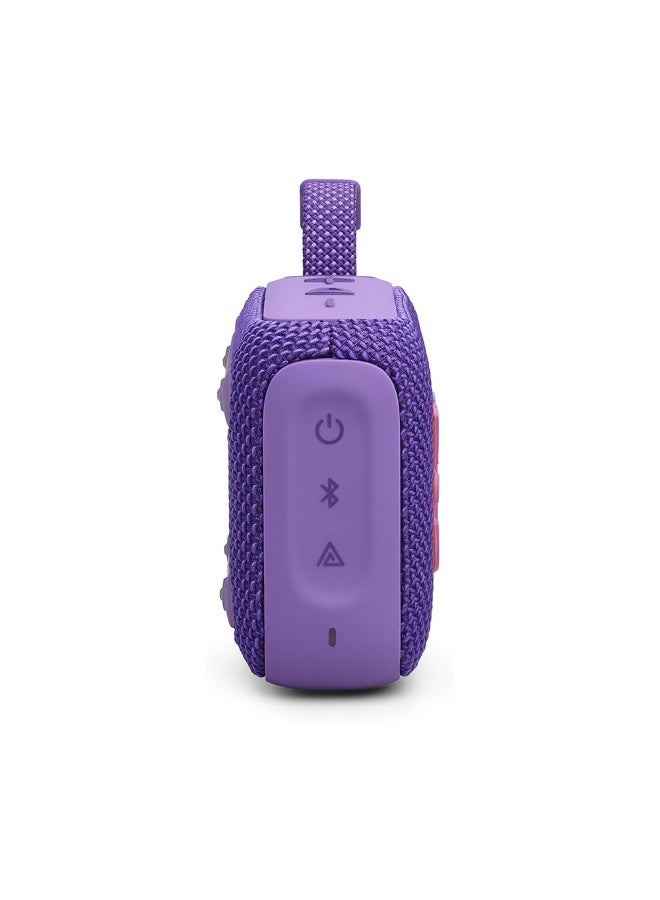 جي بي إل Go 4 Portable Speaker, JBL Pro Sound with Enhanced Bass, IP67 Waterproof & Dustproof, Bluetooth 5.3, Auracast Multi-Speaker Pairing, Up to 9 Hours Playtime, Purple JBLGO4 purple - Image 2