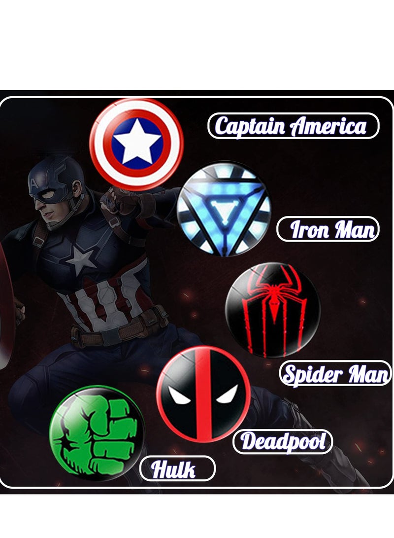 SYOSI Braided Bracelets, Super Hero Bracelets with 5pcs Replacement Pendants Adjustable Leather Braided Bracelet for Adults and Children Kids Gift - Image 5