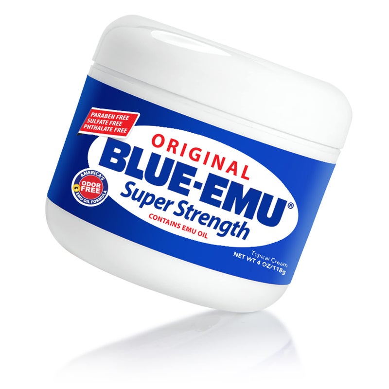 BLUEEMU Original Super Strength Cream Soothing Muscle Joint Support 4 Oz