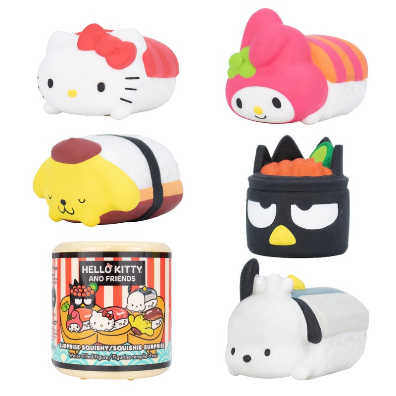 Hamee Sanrio Hello Kitty and Friends Cute Water Filled Surprise Capsule Squishy Toy [Sushi] [Birthday Gift Bag  Party Favor  Gift Basket Filler  Stress Relief Toy] - 1 Pc. (Mystery - Blind Capsule) - Image 1