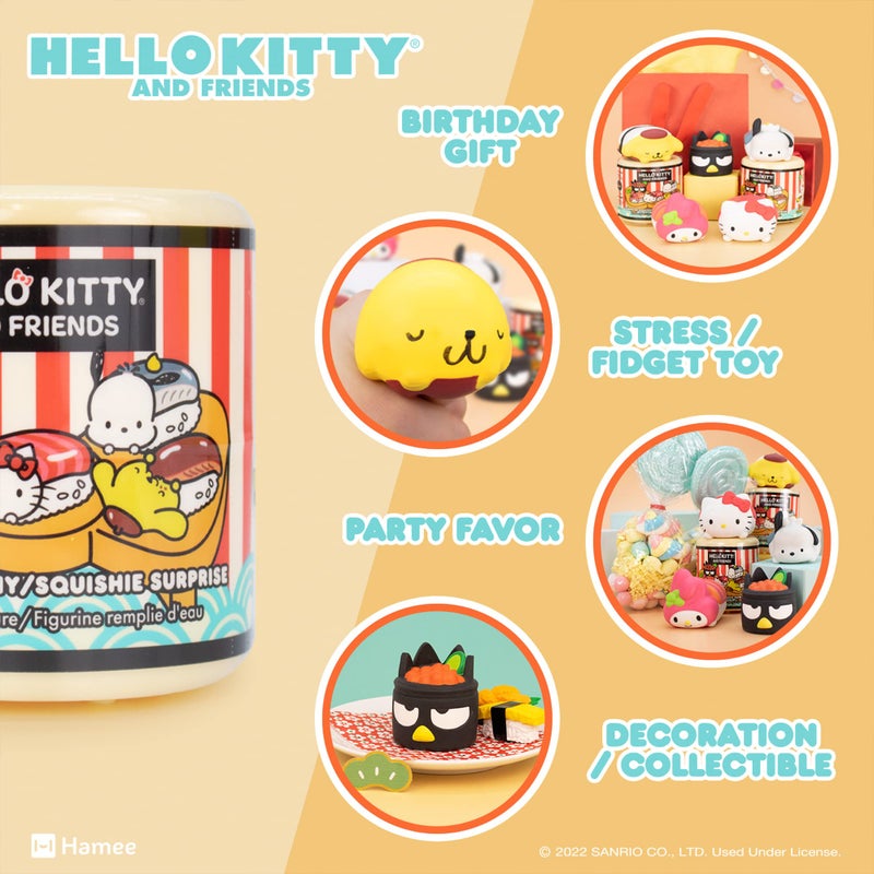 Hamee Sanrio Hello Kitty and Friends Cute Water Filled Surprise Capsule Squishy Toy [Sushi] [Birthday Gift Bag  Party Favor  Gift Basket Filler  Stress Relief Toy] - 1 Pc. (Mystery - Blind Capsule) - Image 4