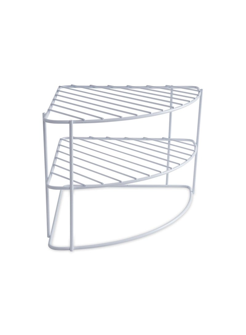 Pan Home Essentials 3-Tier Corner Plate Organizer 25x25x20cm - White - Image 1