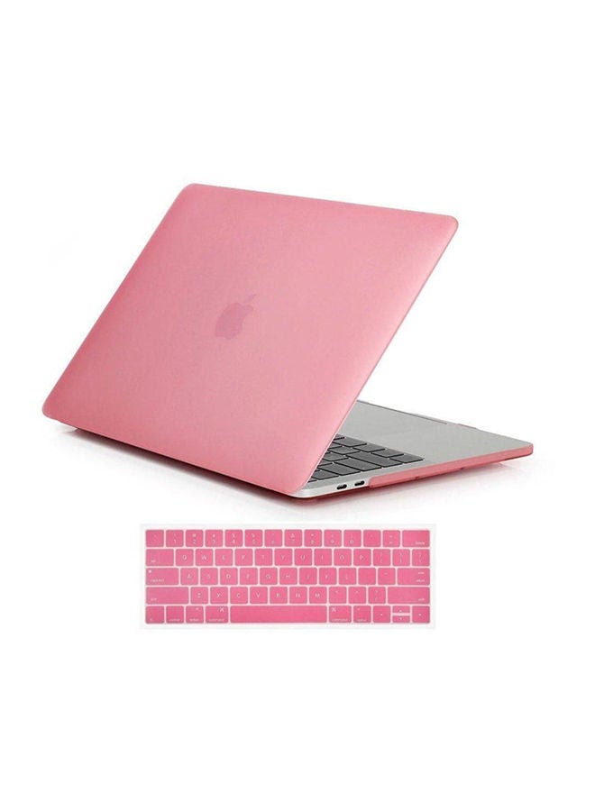 Loquat Hard Shell Case Cover With Keyboard Skin For Macbook Pro 13 Inch Pink - Image 1