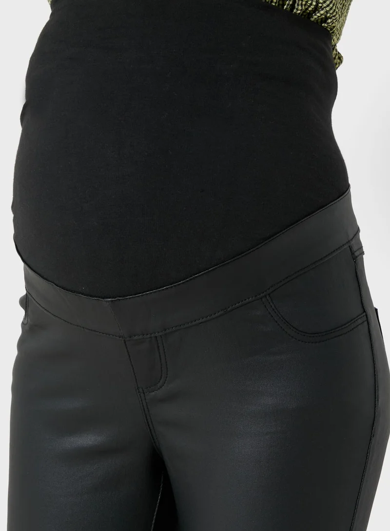 DOROTHY PERKINS Over bump Coated Eden Jeans