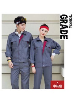 Generic Unisex Long-Sleeve Workwear Uniform Set Grey suit  - Image 1