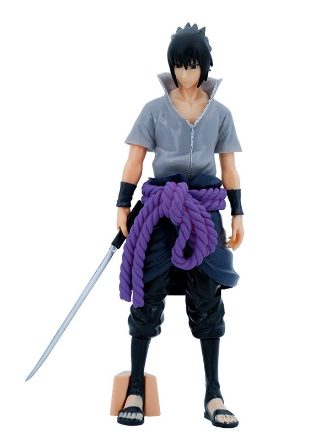 Anime Naruto Uchiha Sasuke Action Figure, Sword of Kusanagi Sasuke Model Figure Statue, PVC Character Model Toys, Collection Gift Creative Cartoon Toy for Boys and Girls 27cm - Image 1
