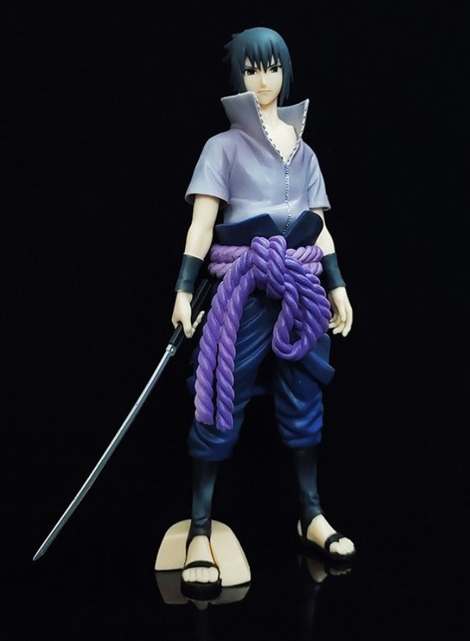 Anime Naruto Uchiha Sasuke Action Figure, Sword of Kusanagi Sasuke Model Figure Statue, PVC Character Model Toys, Collection Gift Creative Cartoon Toy for Boys and Girls 27cm - Image 3