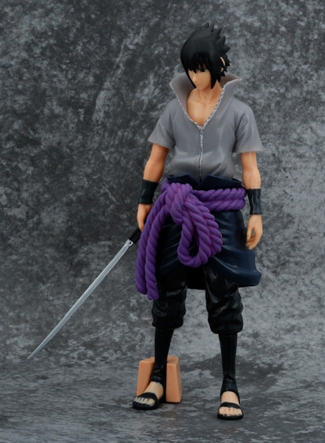 Anime Naruto Uchiha Sasuke Action Figure, Sword of Kusanagi Sasuke Model Figure Statue, PVC Character Model Toys, Collection Gift Creative Cartoon Toy for Boys and Girls 27cm - Image 4
