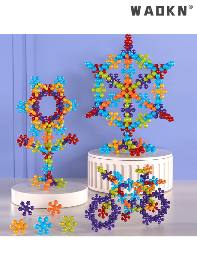 WAOKN 150 pcs Plum Blossom Building Blocks, Educational Toy for Early Learning, Ideal for 3-6 Year Olds, Enhances Creativity and Fine Motor Skills, Perfect for Kindergarten and Home Play  - Image 1
