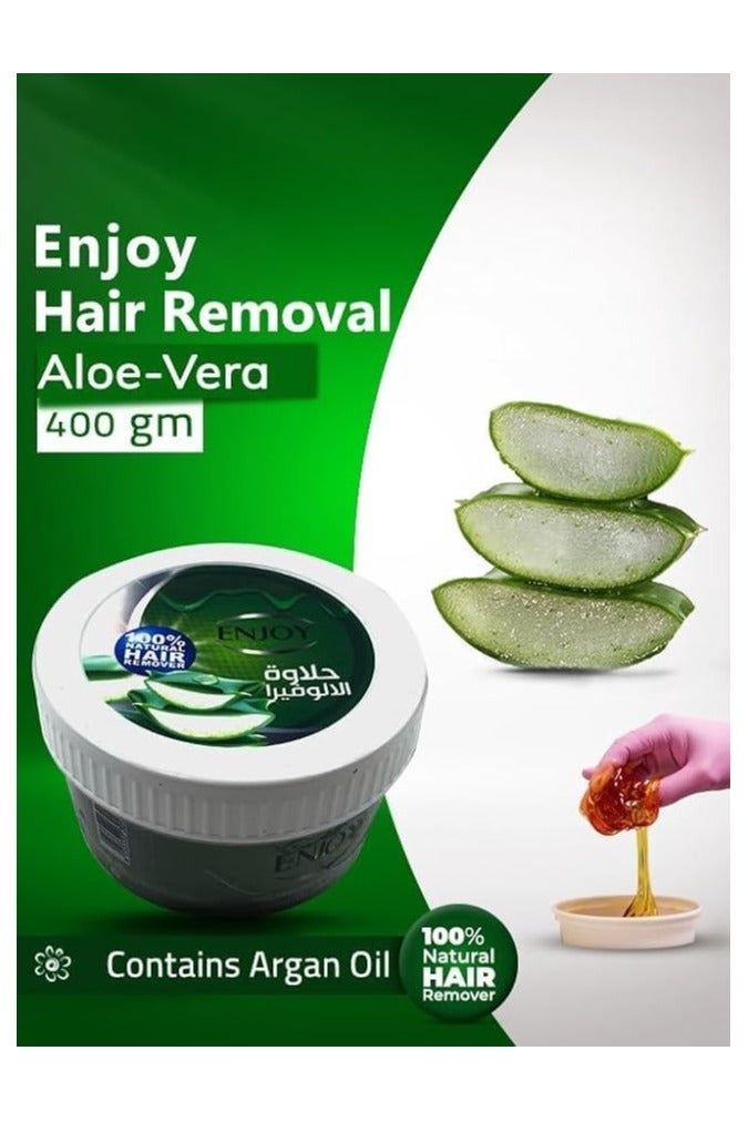 EN Joy Enjoy Hair Remover with Aloe Vera – 400g | Gentle & Effective Wax for Sensitive Skin | Natural Aloe Formula for Smooth & Long-Lasting Results - Image 3