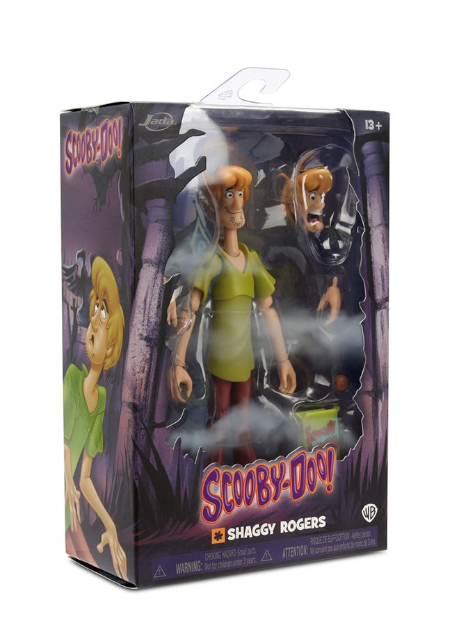 Jada Scooby-Doo Shaggy Rogers 15 cm Articulated Figure, Over 25 Points Articulation, Interchangeable Accessories, Window Box Collector, Official License, 13 Years (9335625314R00) - Image 3