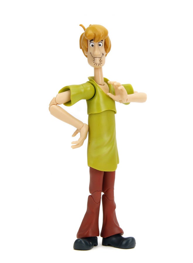 Jada Scooby-Doo Shaggy Rogers 15 cm Articulated Figure, Over 25 Points Articulation, Interchangeable Accessories, Window Box Collector, Official License, 13 Years (9335625314R00) - Image 2