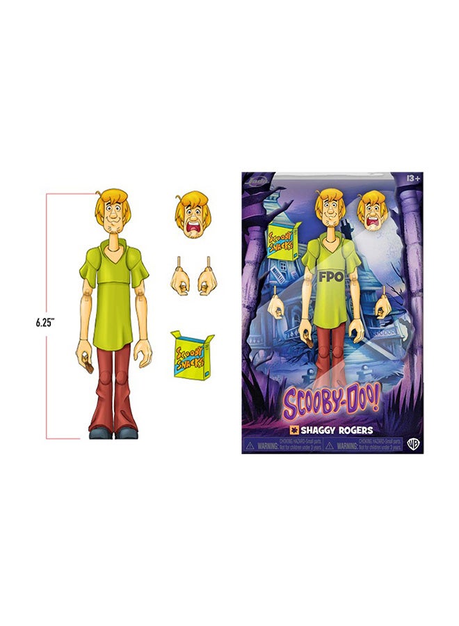 Jada Scooby-Doo Shaggy Rogers 15 cm Articulated Figure, Over 25 Points Articulation, Interchangeable Accessories, Window Box Collector, Official License, 13 Years (9335625314R00) - Image 4