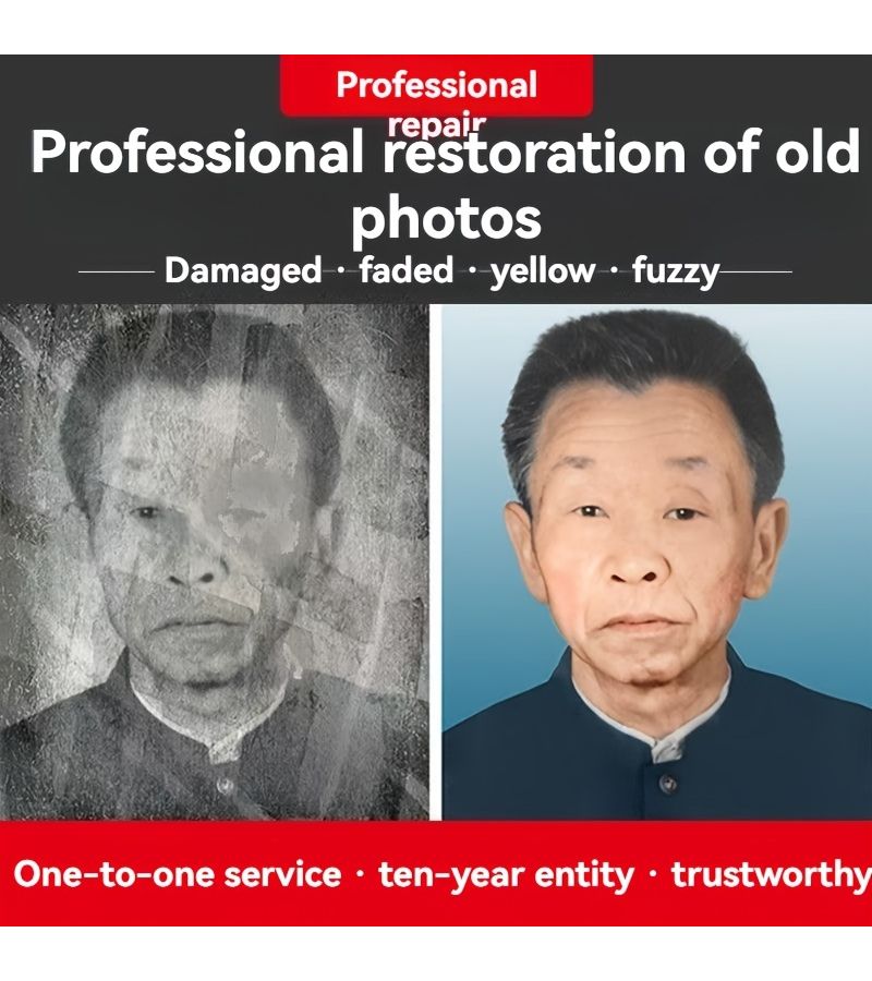 Old Photo Restoration and Renovation Service Ordinary Repair 6 Inch 1pcs Meticulously Restoring Details And Colors High Definition Print Outstanding Result Thoughtful Dignified Gift - Image 1