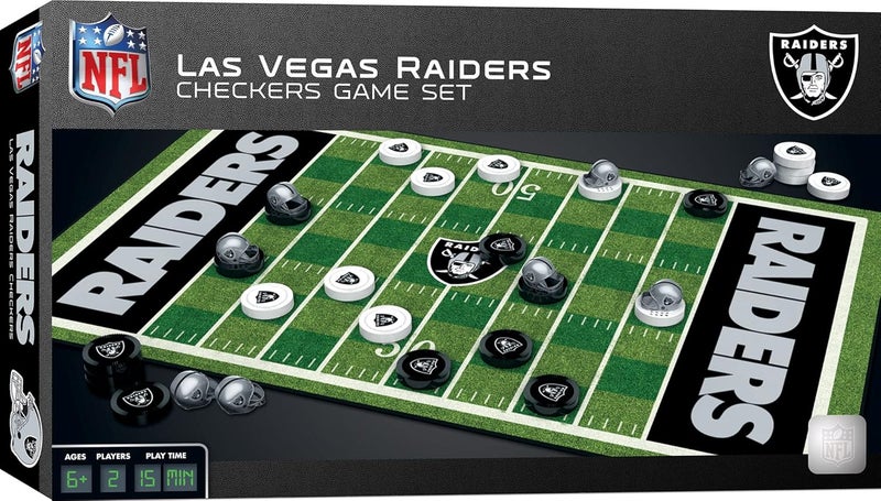 Master Pieces Family Game - NFL Las Vegas Raiders Checkers - Officially Licensed Board Game for Kids & Adults - Image 1