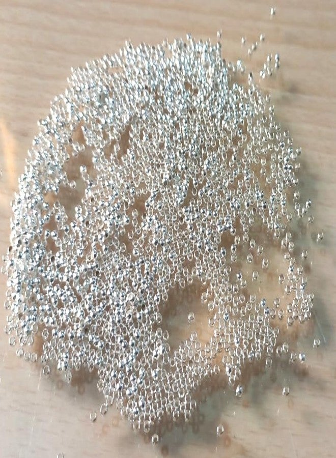 OMX Crimp Tube Beads Jewellery Findings (Very Small Beads for Wire), Net - 16 Gram, 2mm, (Qty - 800 Pc Approx) (Silver) - Image 1