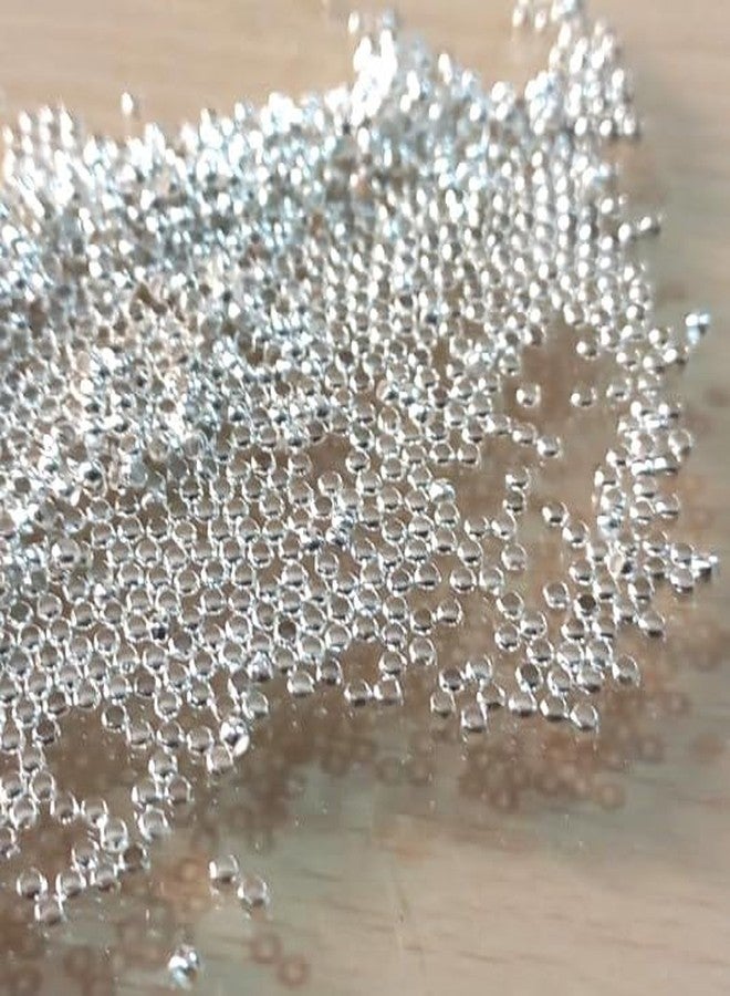OMX Crimp Tube Beads Jewellery Findings (Very Small Beads for Wire), Net - 16 Gram, 2mm, (Qty - 800 Pc Approx) (Silver) - Image 3