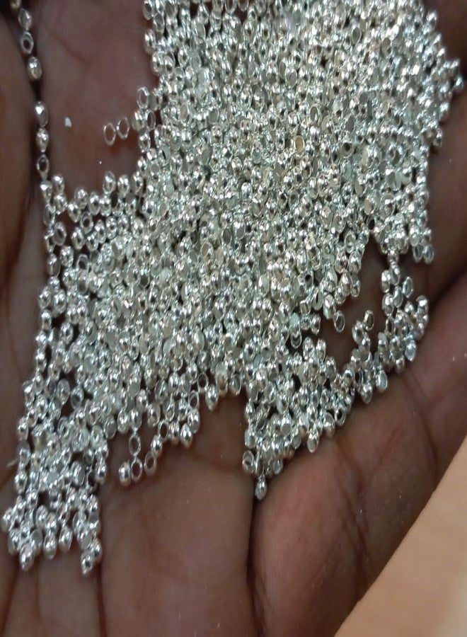 OMX Crimp Tube Beads Jewellery Findings (Very Small Beads for Wire), Net - 16 Gram, 2mm, (Qty - 800 Pc Approx) (Silver) - Image 5