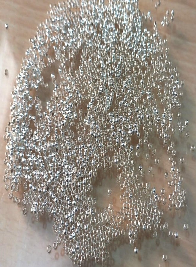 OMX Crimp Tube Beads Jewellery Findings (Very Small Beads for Wire), Net - 16 Gram, 2mm, (Qty - 800 Pc Approx) (Silver) - Image 4
