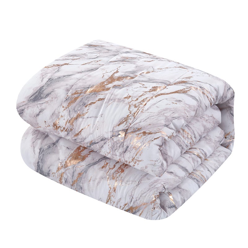 Pop Shop Marble Comforter Set, Twin, Rose Gold - Image 2