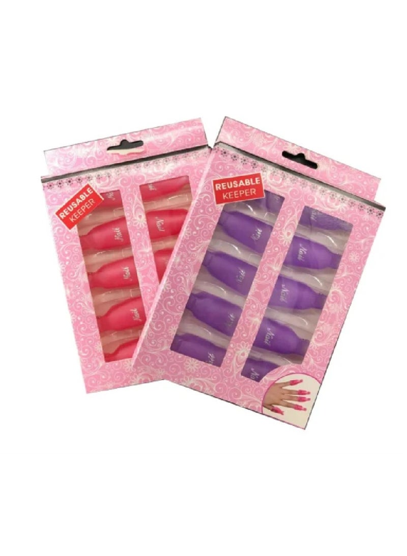 Acrylic Plastic Clips Gel Nail Polish Remover Clips for Nail Art, Set of 10 Pieces - Image 2