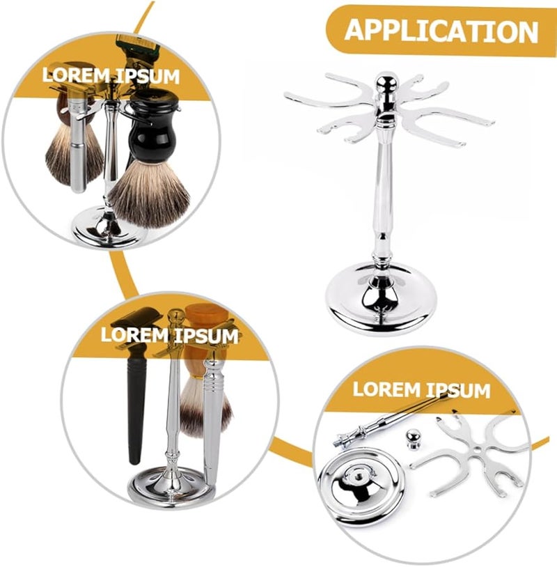 Stainless Steel Razor Stand Holder Adjustable Organizer For Safety Razors And Shaving Brushes - Image 3