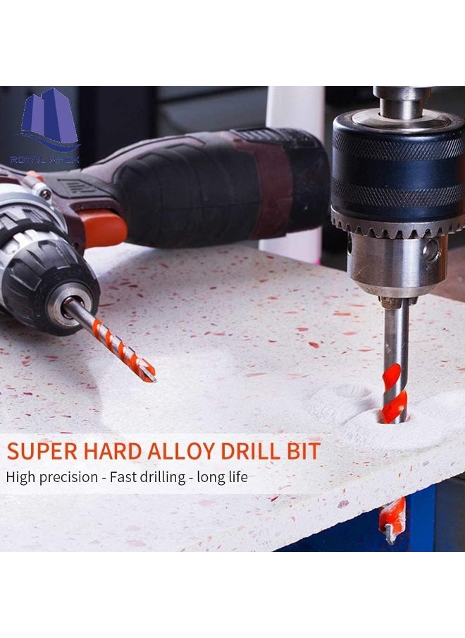 Royal Apex 10Pcs Ceramic Tile Drill Bit Set For Tile Brick Glass Plastic And Wood Concrete Drill Bit 6Mm  - Image 5