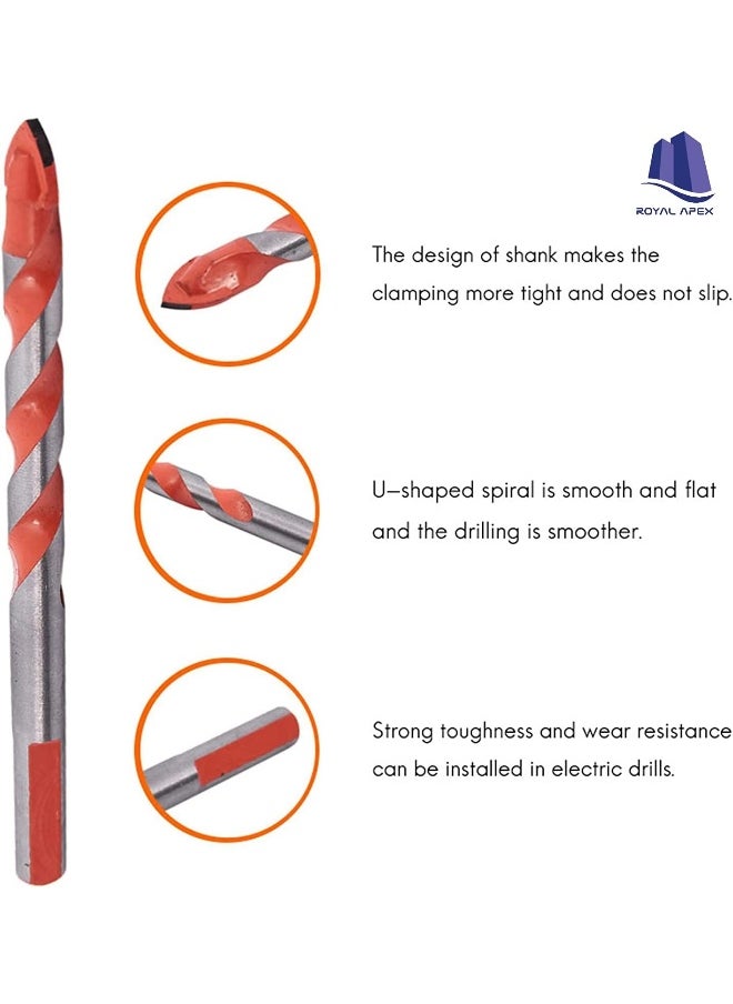 Royal Apex 10Pcs Ceramic Tile Drill Bit Set For Tile Brick Glass Plastic And Wood Concrete Drill Bit 6Mm  - Image 4
