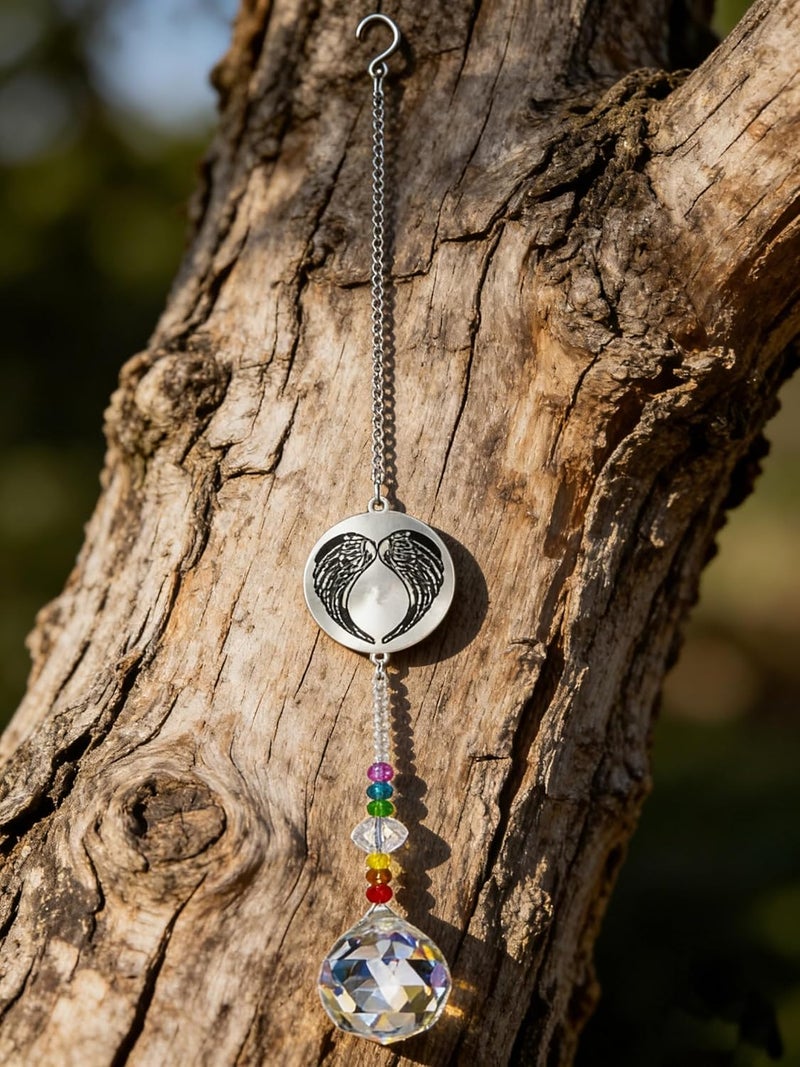Persofine Memorial Gifts Crystal Suncatcher,Unique Sympathy Gifts for Loss of Loved One,Rainbow Maker Bereavement Gifts Box for Loss of Father Mom Dad Son Daughter Husband Brother Grandmother (Wing) - Image 4