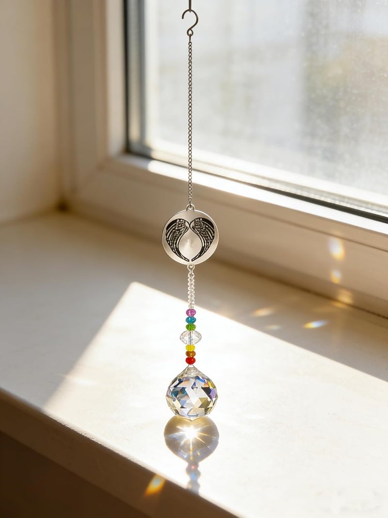 Persofine Memorial Gifts Crystal Suncatcher,Unique Sympathy Gifts for Loss of Loved One,Rainbow Maker Bereavement Gifts Box for Loss of Father Mom Dad Son Daughter Husband Brother Grandmother (Wing) - Image 3