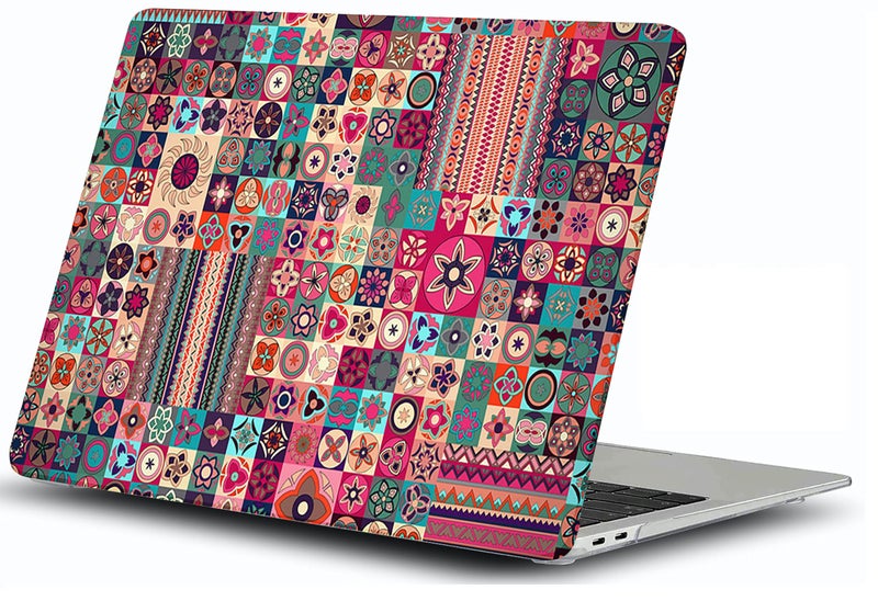 GIOIA BAZAAR Case for MacBook,Plastic Hard Shell Case Cover Compatible with MacBook Air 13 Inch(Release 2020 2019 2018) M1 A2337 A2179 A1932 with Retina Display&Touch Id (Graphic19) Multi-Coloured - Image 1