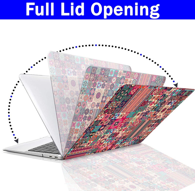 GIOIA BAZAAR Case for MacBook,Plastic Hard Shell Case Cover Compatible with MacBook Air 13 Inch(Release 2020 2019 2018) M1 A2337 A2179 A1932 with Retina Display&Touch Id (Graphic19) Multi-Coloured - Image 4