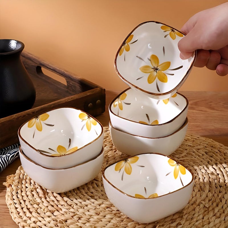 Amillee Ceramic Curry Bowls, Cereal Bowl, Chutney Bowls, Dishwasher & Microwave Safe/Serving Bowls for Kitchen, Dal Katori/Bowls for Vegetable, Ceramic Dip Bowl (8 Pcs) - Image 3
