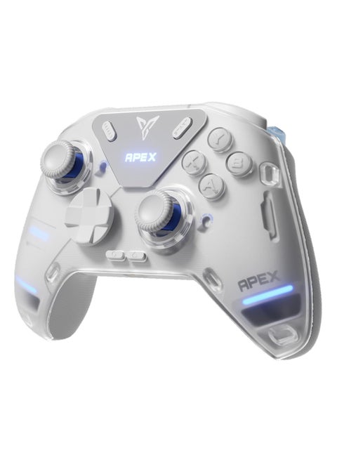 FLYDIGI APEX 4 Wireless PC Controller Force Feedback Trigger Force-Adjustable Alloy Joysitck Full-Color LED Display 1500mAh 1000hz Report Rate Stereo Vibration PC/NS/Mobile/TV/Android/IOS Native