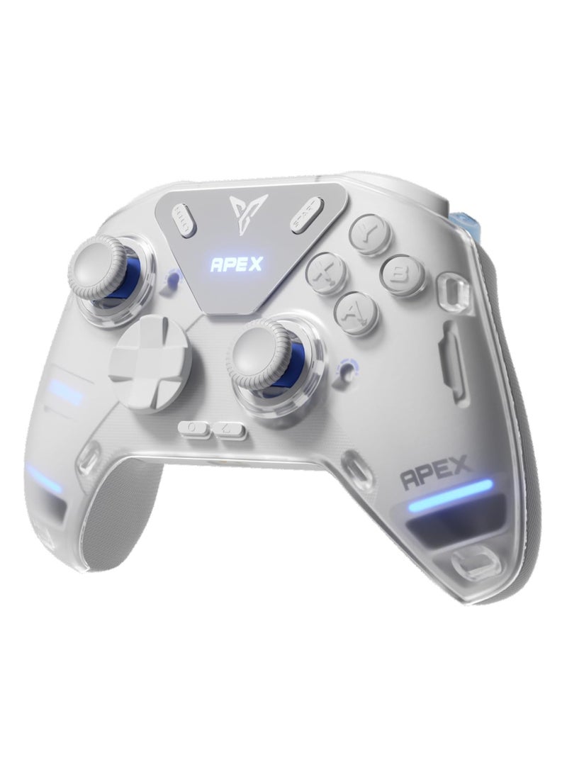 FlyDigi - FLYDIGI APEX 4 Wireless PC Controller Force Feedback Trigger Force-Adjustable Alloy Joysitck Full-Color LED Display 1500mAh 1000hz Report Rate Stereo Vibration PC/NS/Mobile/TV/Android/IOS Native - Image 1