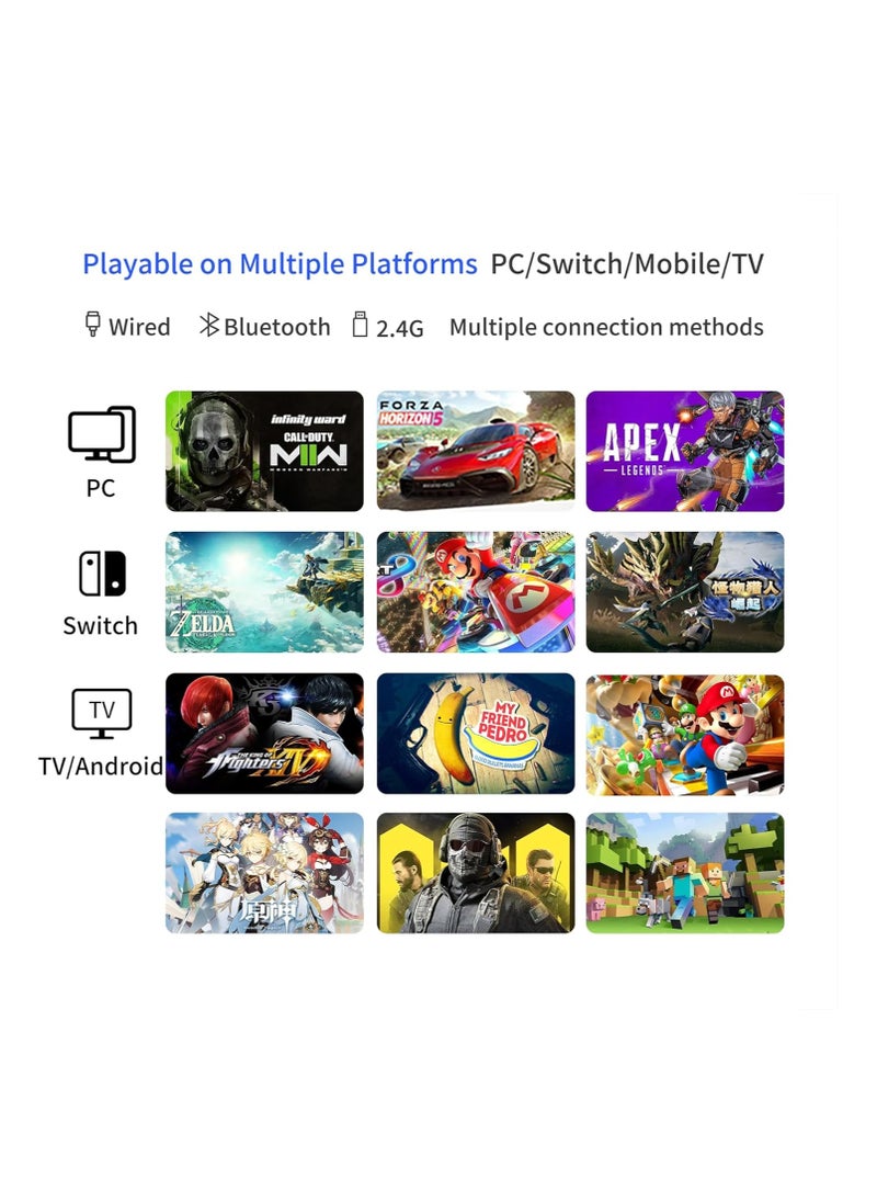 FlyDigi - FLYDIGI APEX 4 Wireless PC Controller Force Feedback Trigger Force-Adjustable Alloy Joysitck Full-Color LED Display 1500mAh 1000hz Report Rate Stereo Vibration PC/NS/Mobile/TV/Android/IOS Native - Image 1