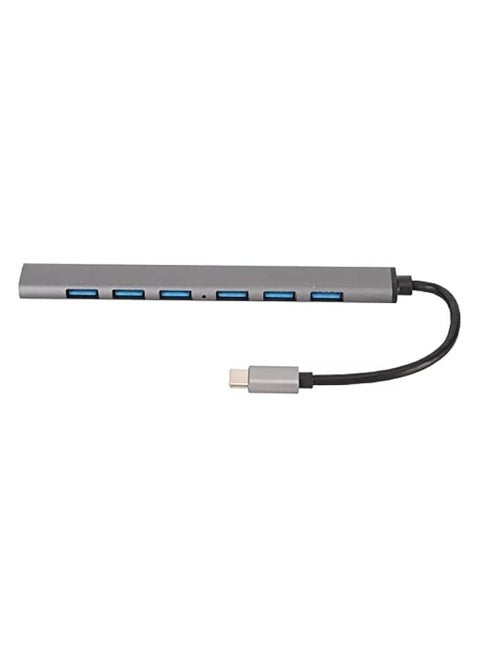 USB C Hub, Multi Port USB Type C Hub, USB Splitter Adapter, 7 in 1 USB C to HDMI Hub Dongle with USB 3.0 Data Ports for PC Laptop Phone
