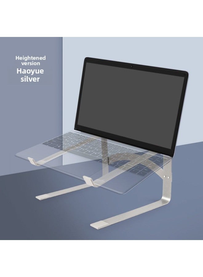 Laptop Stand Double-layer Desktop Elevated Invisible Heat Dissipation Vertical Keyboard Removable 2025 Style-Color:High Version-haoyue Silver