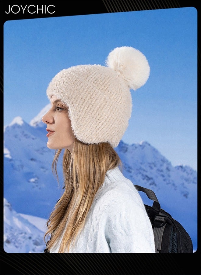 Joychic قبعة بوني متعددة الاستخدامات لخريف وشتاء النسخة الكورية لحماية الأذنين للنساء - Image 3