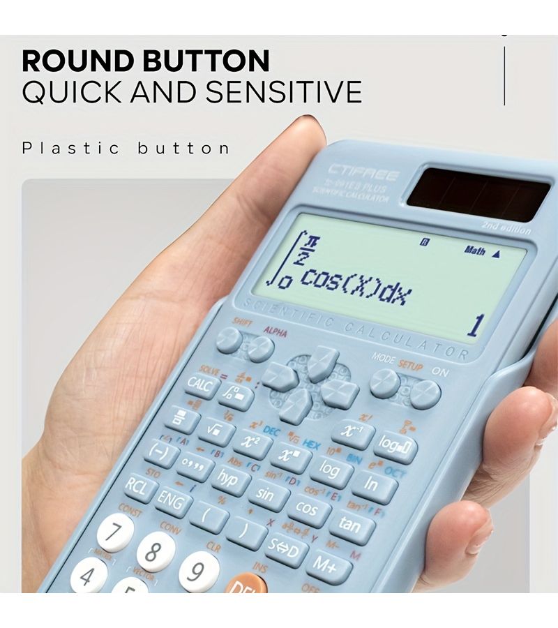 Blue 417 Function Scientific Calculator Large Display Student Exam Essential - Image 3