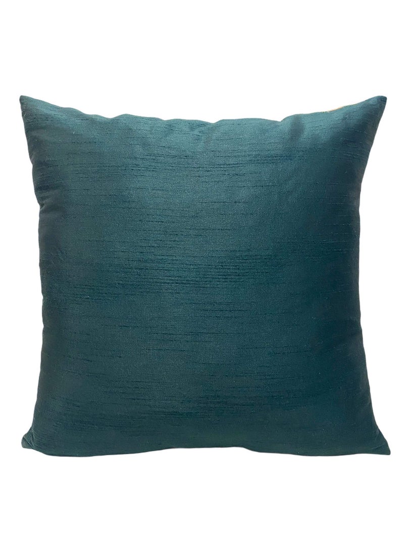 House Of Silko Pure Cotton Woven ikkat Green and Yellow Cushion Cover for Casual Interior Decoration- Set of 2 (Square 16x16) - Image 5