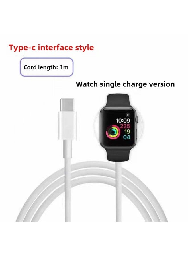 For Apple IWatch Watch Charger Support S1-S9 Square Magnetic Charger-Color:Single Charge C Port (plastic)  - Image 1