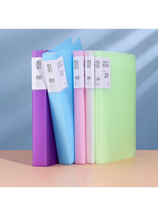 A4 Data Book Transparent Multi-layer Loose-leaf Folder Pp Student Certificate Test Paper Storage Book File Pregnancy Test Score Folder - Image 2