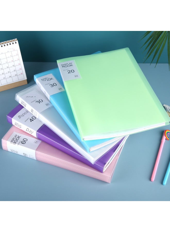 A4 Data Book Transparent Multi-layer Loose-leaf Folder Pp Student Certificate Test Paper Storage Book File Pregnancy Test Score Folder - Image 3